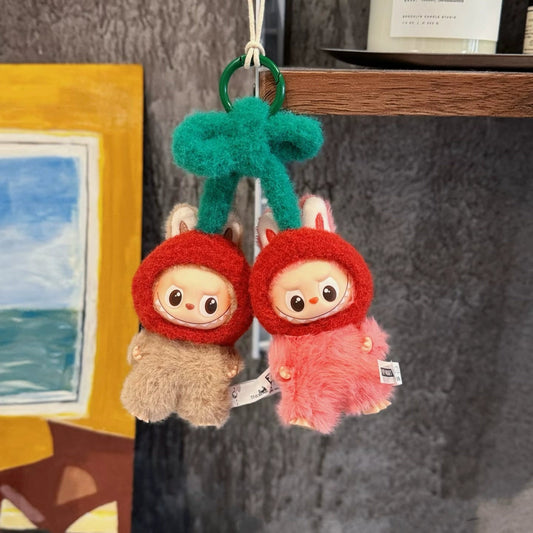 LABUBU 4.0 Doll Outfit with Cherry Charm Set