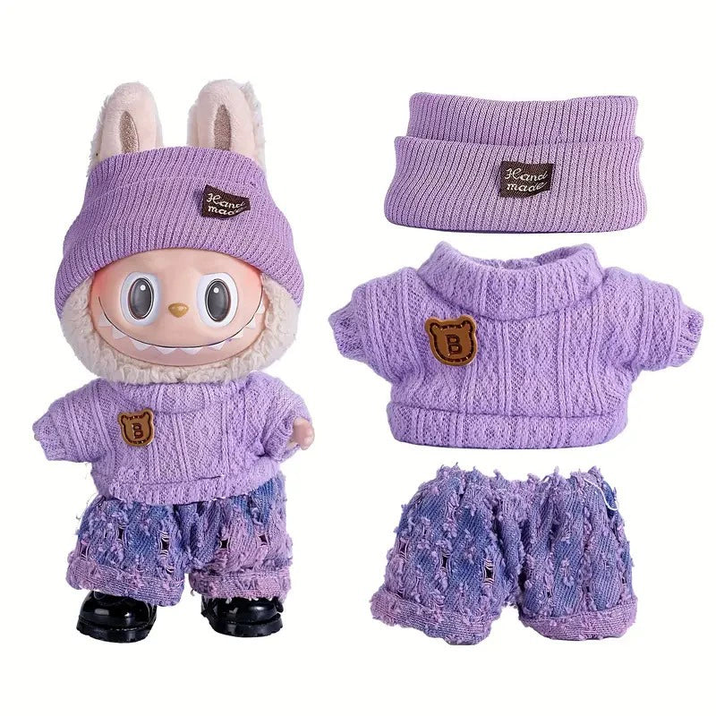 LABUBU doll clothes – sweater outfit set