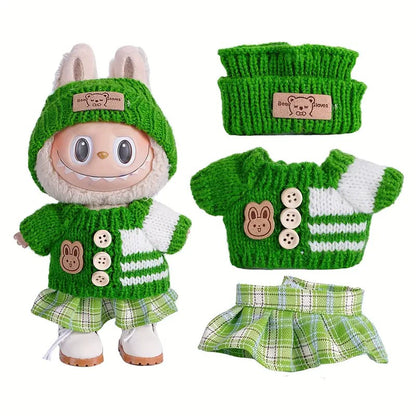 LABUBU doll clothes – sweater outfit set