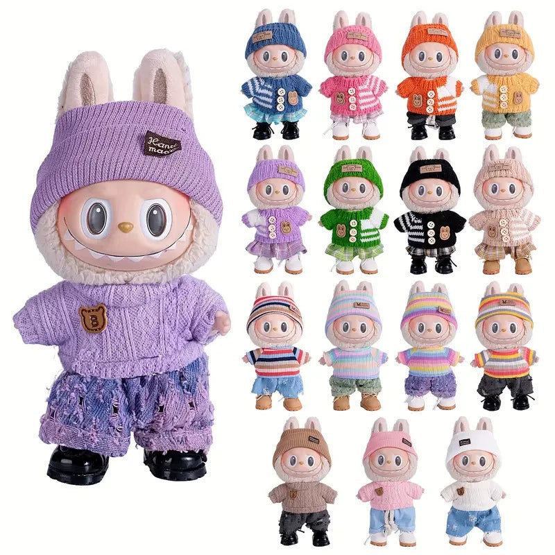 LABUBU doll clothes – sweater outfit set