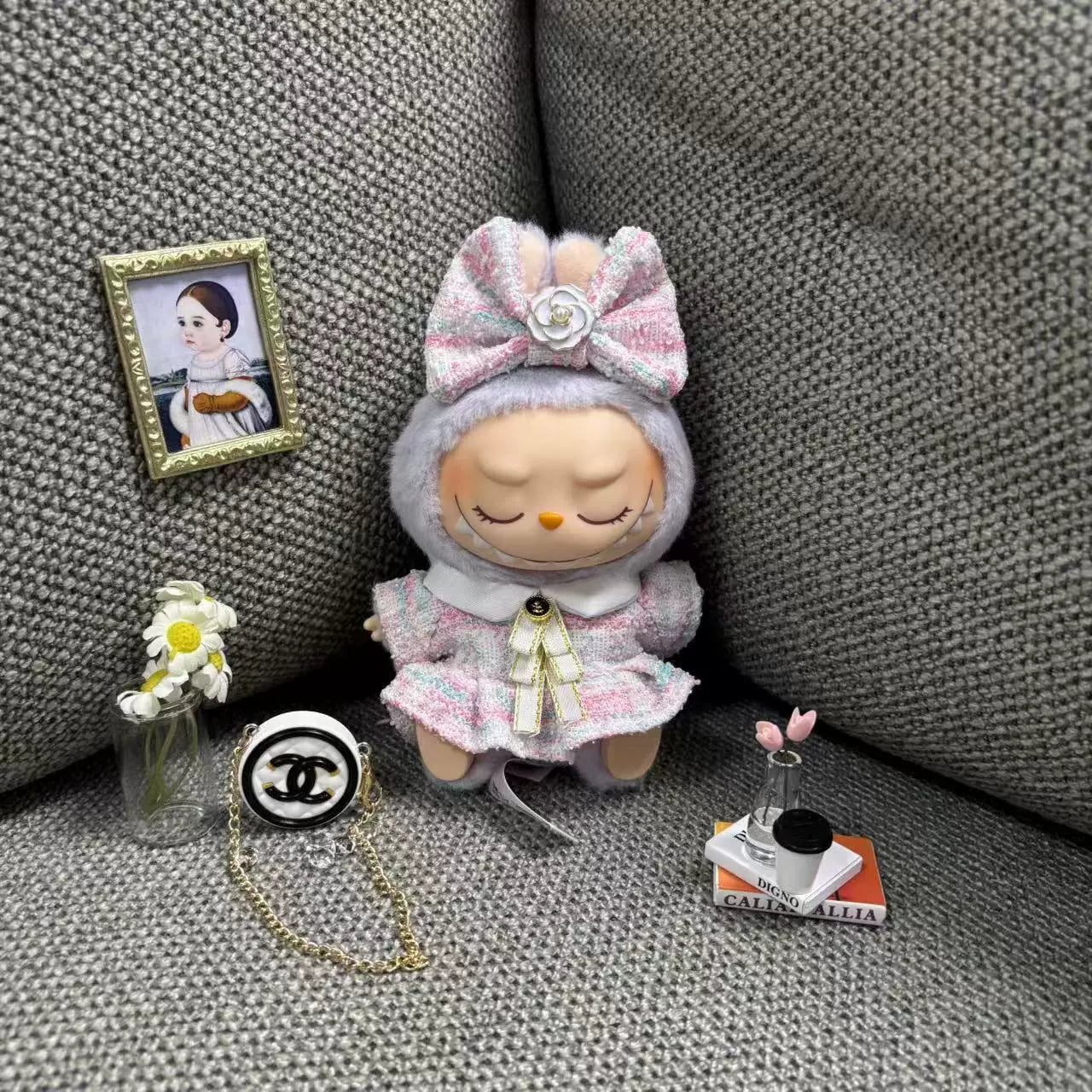 Labubu Chanel-Style Doll Outfit Set