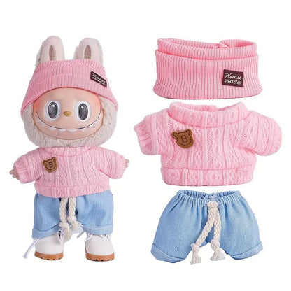 LABUBU doll clothes – sweater outfit set