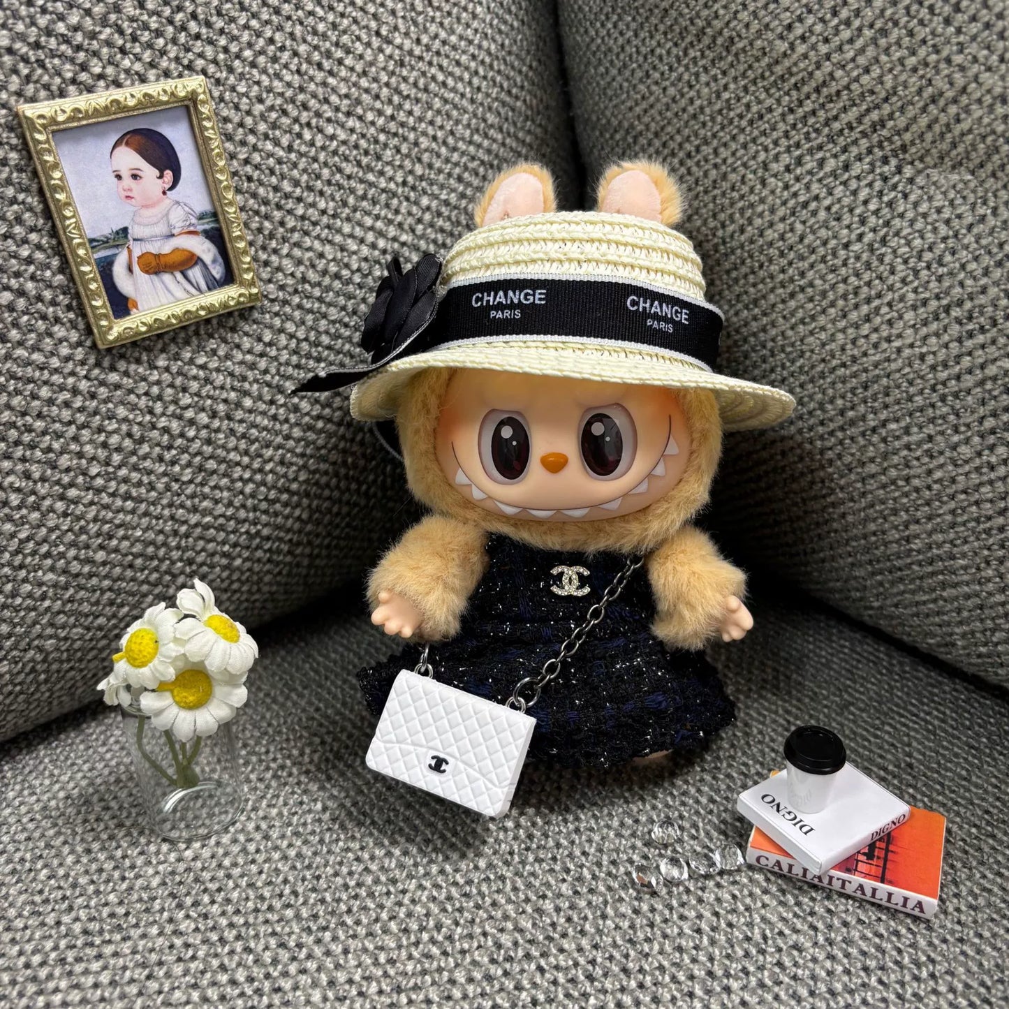 Labubu Chanel-Style Doll Outfit Set