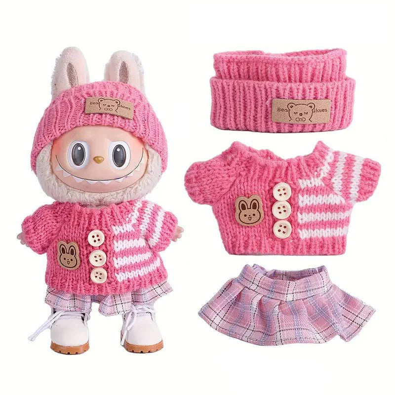 LABUBU doll clothes – sweater outfit set