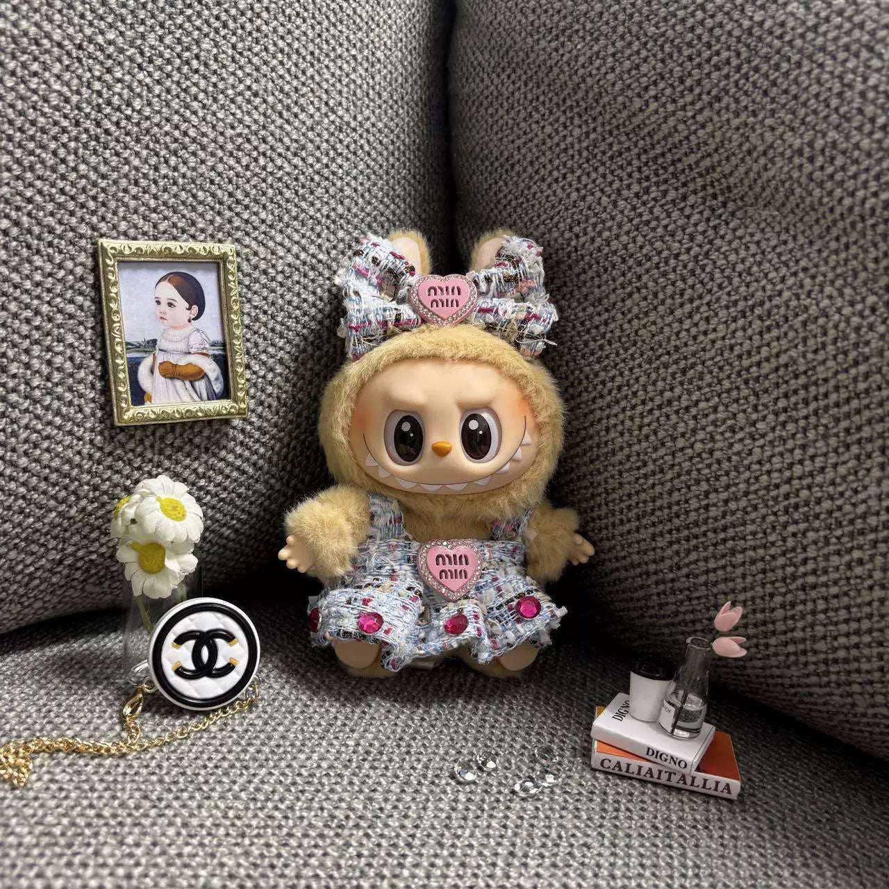 Labubu Chanel-Style Doll Outfit Set