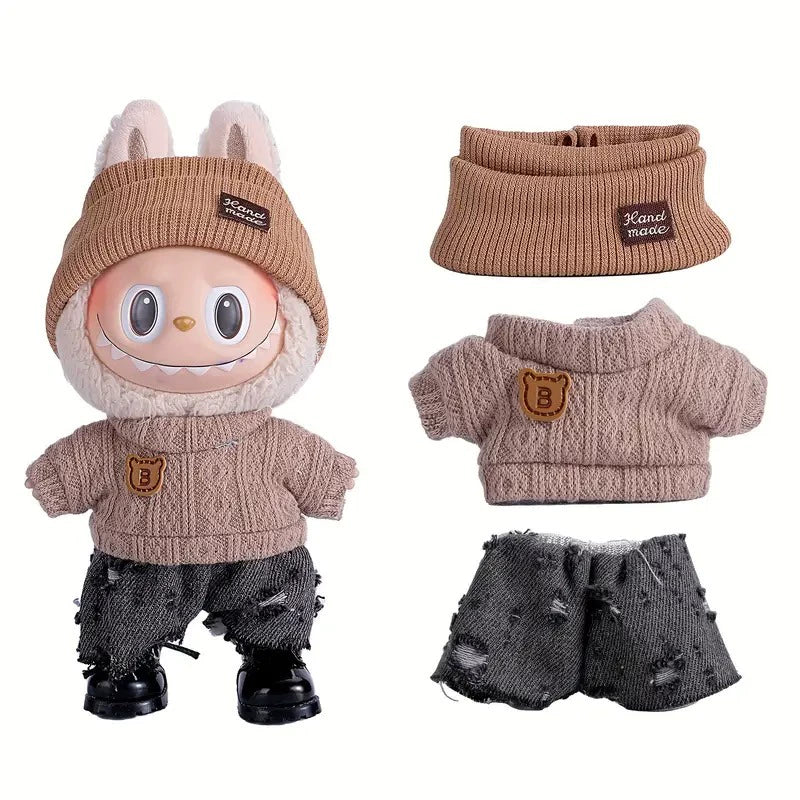 LABUBU doll clothes – sweater outfit set