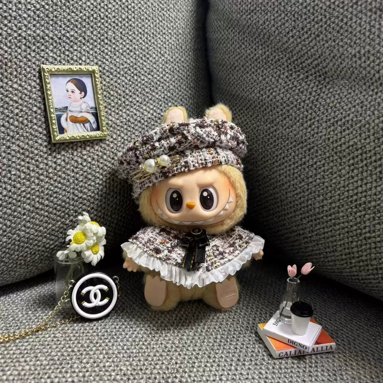 Labubu Chanel-Style Doll Outfit Set
