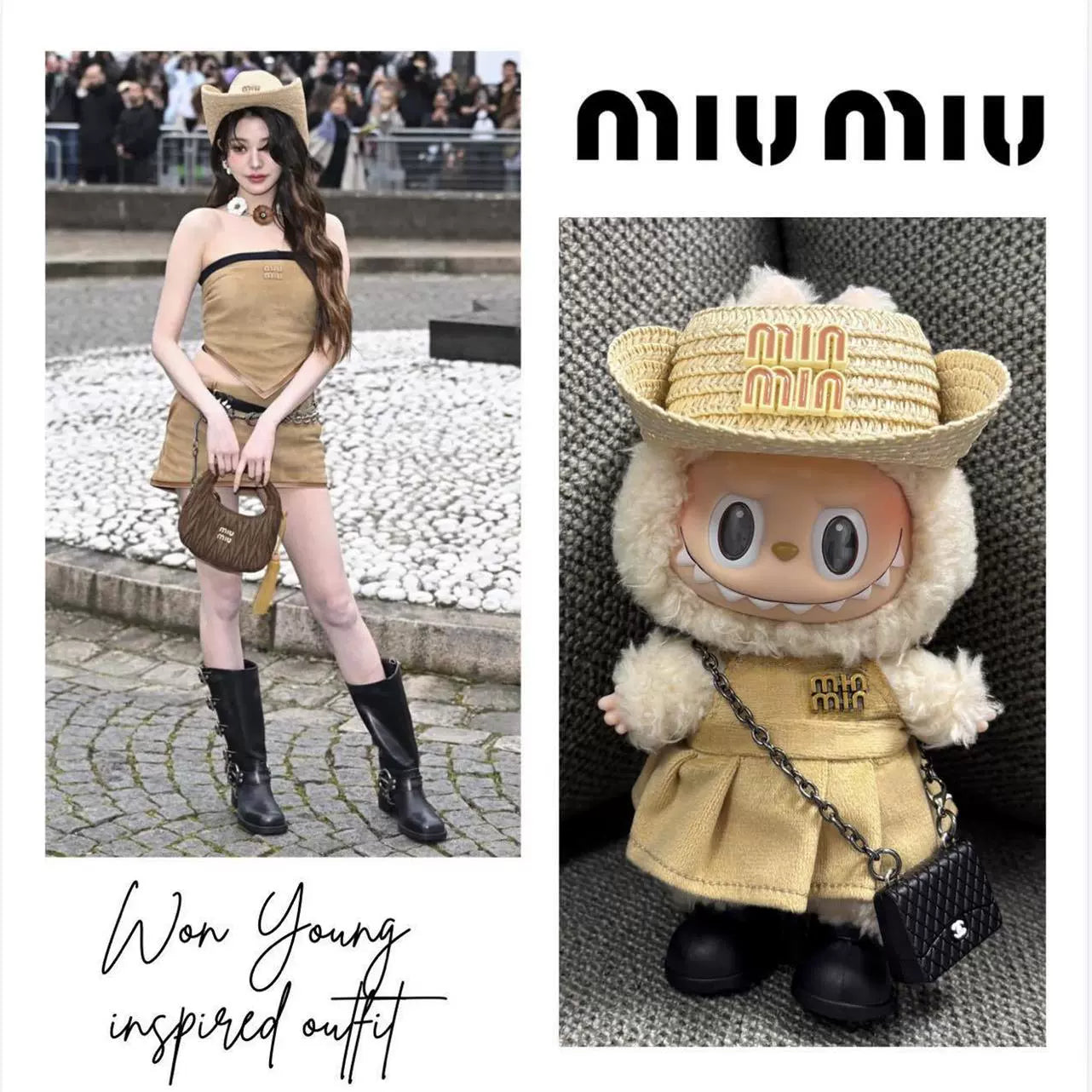 Labubu Chanel-Style Doll Outfit Set
