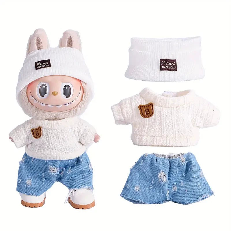 LABUBU doll clothes – sweater outfit set