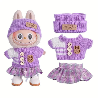 LABUBU doll clothes – sweater outfit set