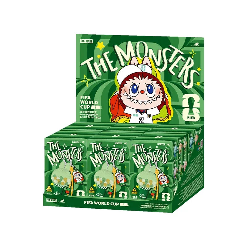Labubu FIFA Mini Pendant Light Blind Box by POPMART | Portable Keychain Collectible Mystery Toy Gift