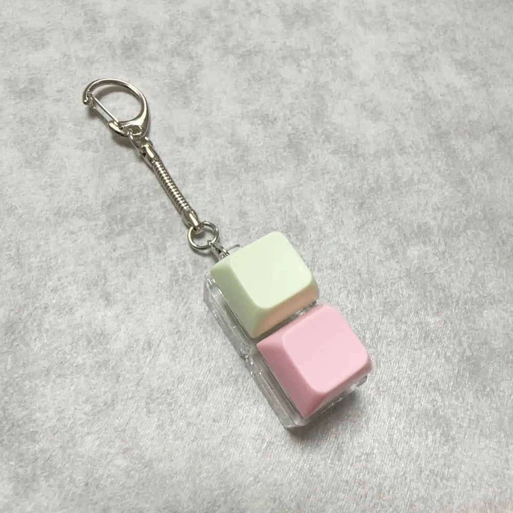 2/3/6/9 Keys Fidget Keycap Keychain, Adult Stress Relief Pinch Squeeze Toy Keyboard Button Gadget