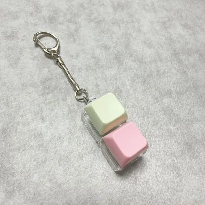 2/3/6/9 Keys Fidget Keycap Keychain, Adult Stress Relief Pinch Squeeze Toy Keyboard Button Gadget