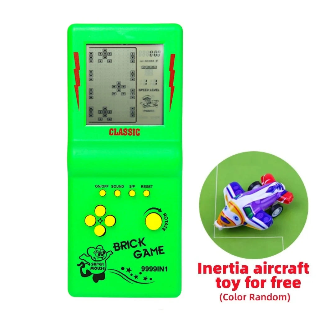 New Brick Game Console | Large Screen Nostalgic Puzzle Game, 23 Built-in Block Games, Adjustable Speed & Difficulty, Battery Powered (2 AA)