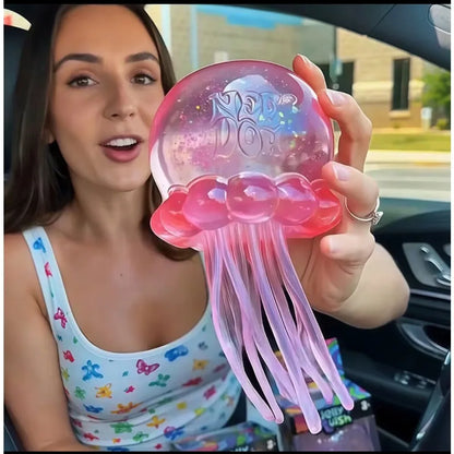 Needoh Jellyfish Squishy Fidget Toy, Stress Relief Squeeze Toy for Anxiety & Focus