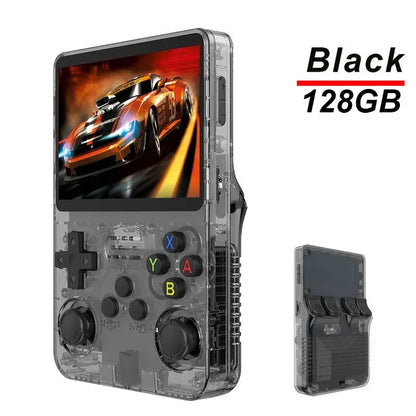 R36S Retro Handheld Game Console | ARKOS System 3.5" IPS Screen 128G Built-in Games Portable Pocket Video Player Gift for Boys