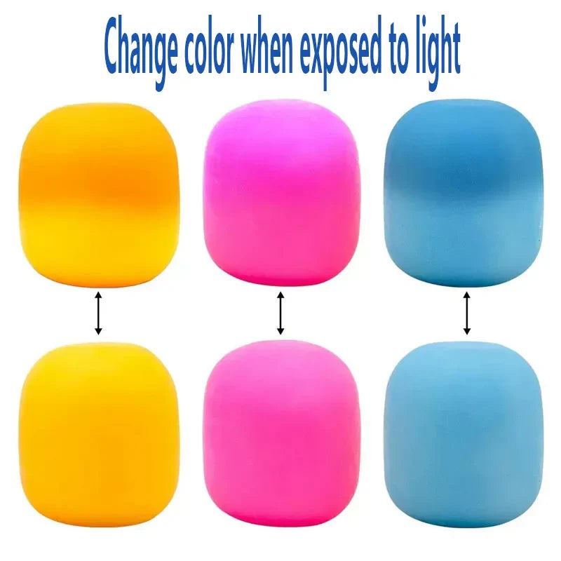 Viral NeeDoh-Style UV Color Changing Squish Toy | Marshmallow Soft Slow Rebound Fidget Stress Relief Squeeze Toy