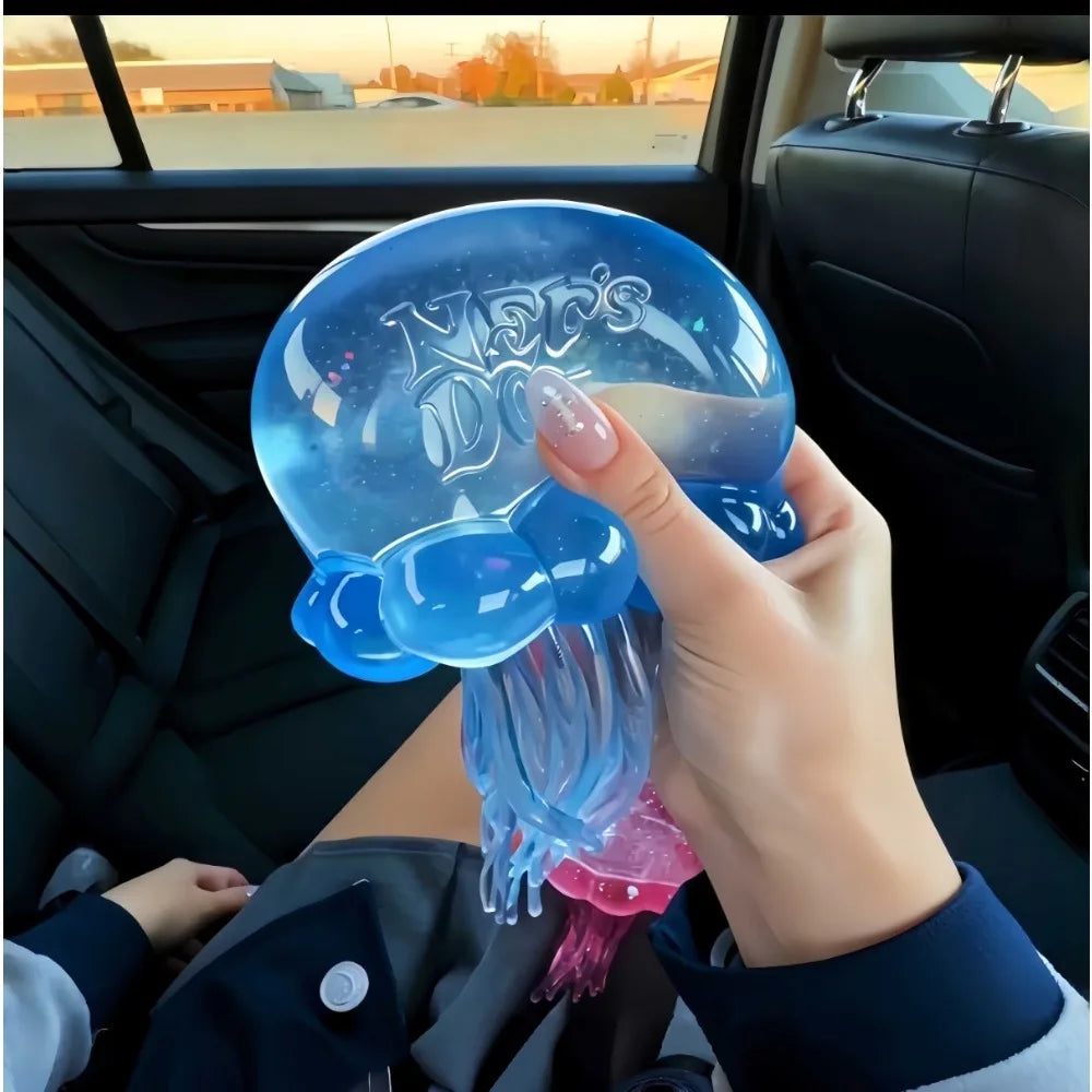 Needoh Jellyfish Squishy Fidget Toy, Stress Relief Squeeze Toy for Anxiety & Focus