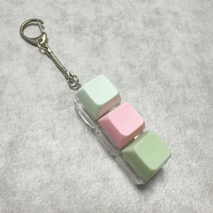 2/3/6/9 Keys Fidget Keycap Keychain, Adult Stress Relief Pinch Squeeze Toy Keyboard Button Gadget