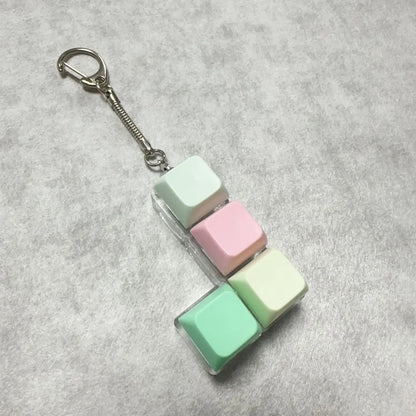2/3/6/9 Keys Fidget Keycap Keychain, Adult Stress Relief Pinch Squeeze Toy Keyboard Button Gadget
