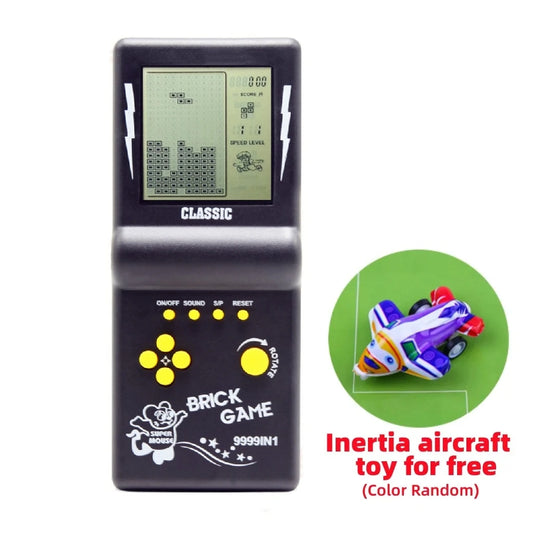 New Brick Game Console | Large Screen Nostalgic Puzzle Game, 23 Built-in Block Games, Adjustable Speed & Difficulty, Battery Powered (2 AA)