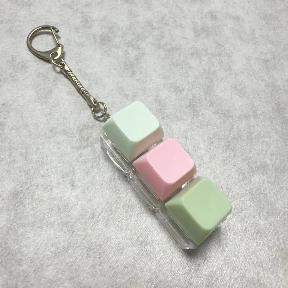 2/3/6/9 Keys Fidget Keycap Keychain, Adult Stress Relief Pinch Squeeze Toy Keyboard Button Gadget