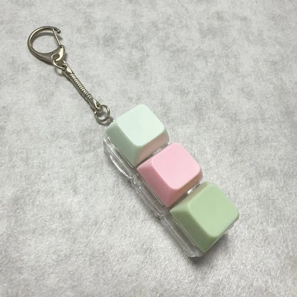 2/3/6/9 Keys Fidget Keycap Keychain, Adult Stress Relief Pinch Squeeze Toy Keyboard Button Gadget