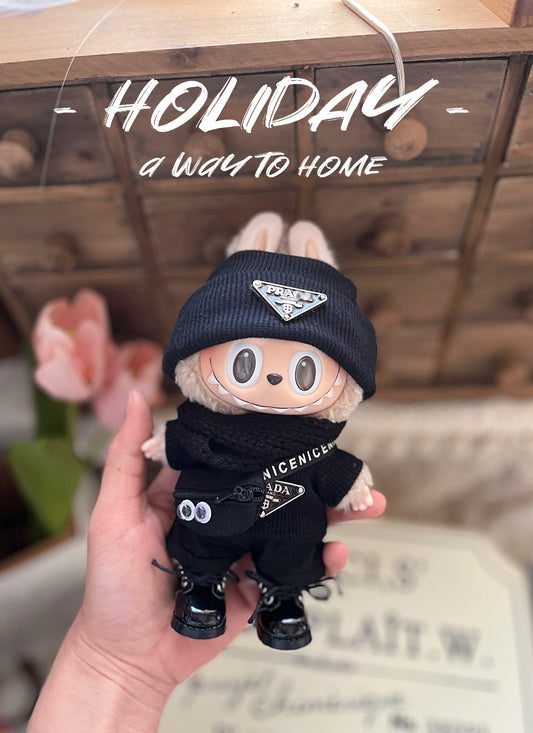 POP MART LABUBU Sitting Party Macaron Vinyl Blind - box Pendant Doll Clothes