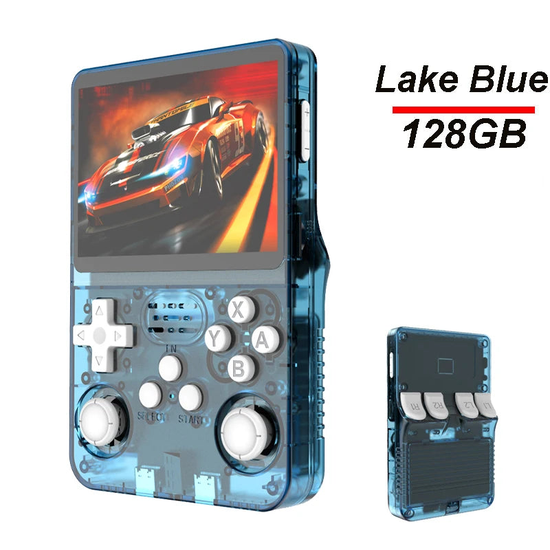 R36S Retro Handheld Game Console | ARKOS System 3.5" IPS Screen 128G Built-in Games Portable Pocket Video Player Gift for Boys
