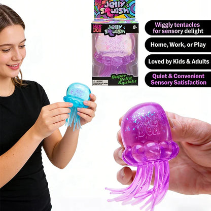 Needoh Jellyfish Squishy Fidget Toy, Stress Relief Squeeze Toy for Anxiety & Focus