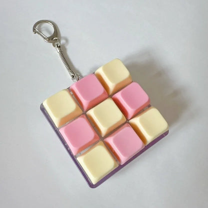 2/3/6/9 Keys Fidget Keycap Keychain, Adult Stress Relief Pinch Squeeze Toy Keyboard Button Gadget