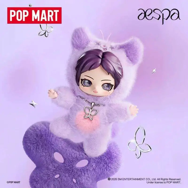 Pop Mart Aespa Fluffy Friends Series Plush Doll Pendant Blind Box