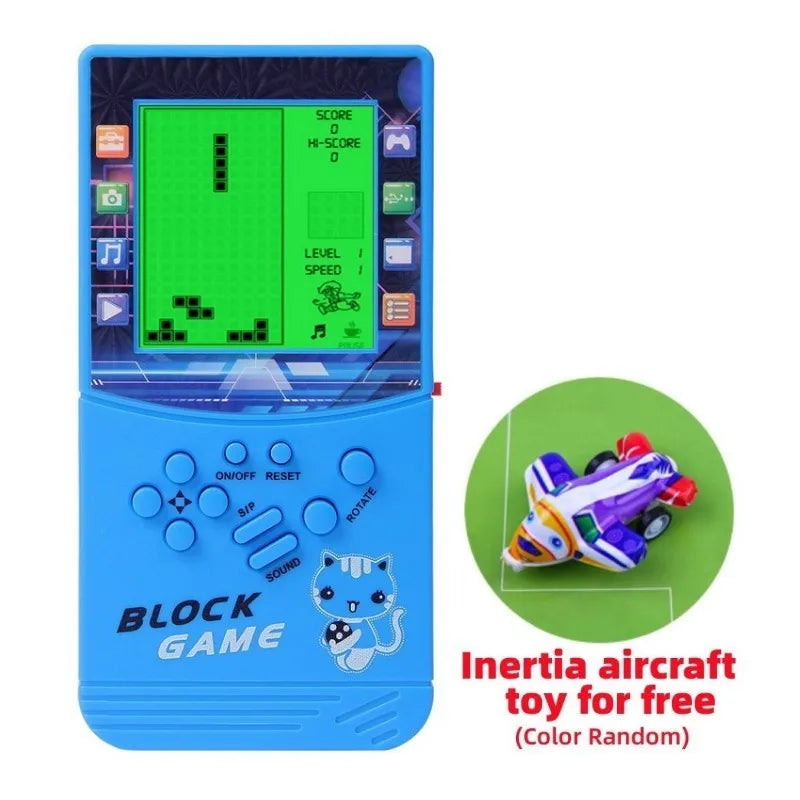 New Brick Game Console | Large Screen Nostalgic Puzzle Game, 23 Built-in Block Games, Adjustable Speed & Difficulty, Battery Powered (2 AA)