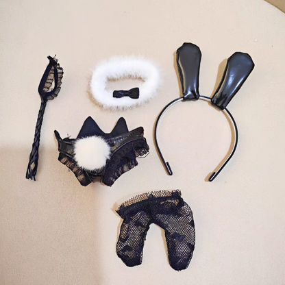 Doll Cloth Nocturnal Lapin Noir Set For Labubu