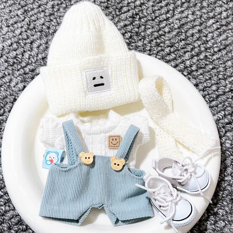 Doll Cloth Sporty Bear Overalls Set