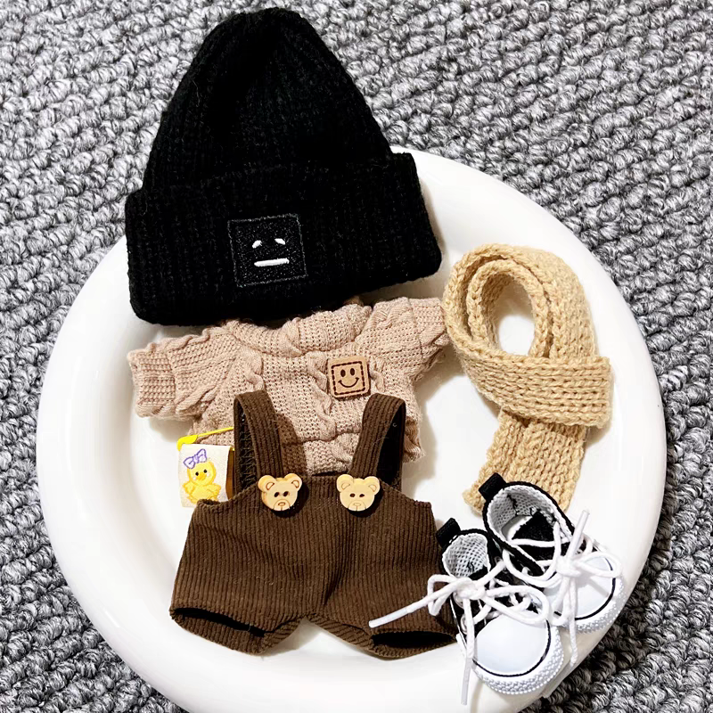 Doll Cloth Sporty Bear Overalls Set