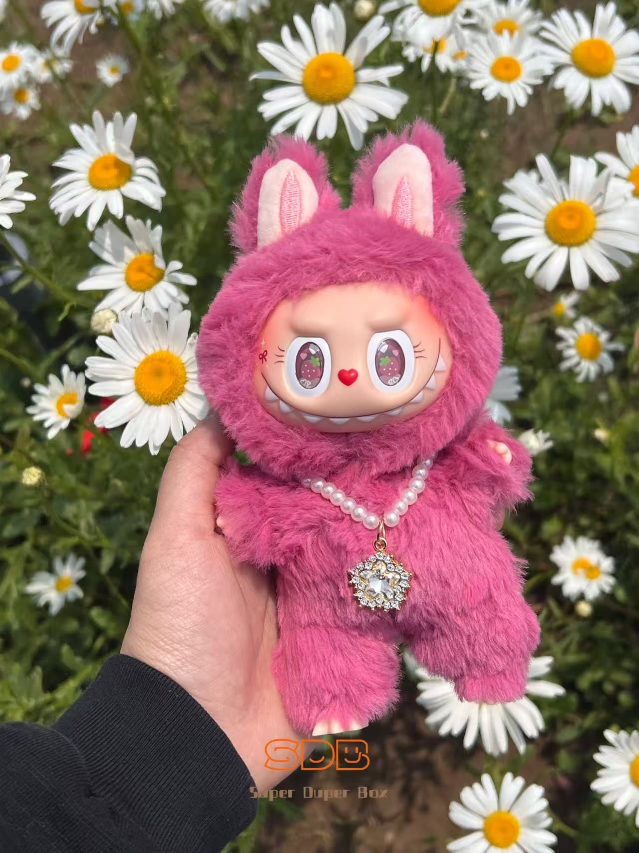 Labubu × Strawberry Dreams Retrofit Design Pendants