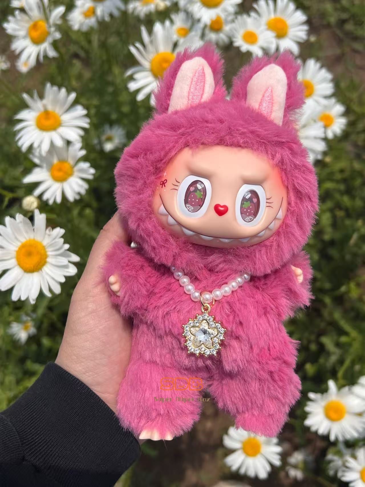 Labubu × Strawberry Dreams Retrofit Design Pendants